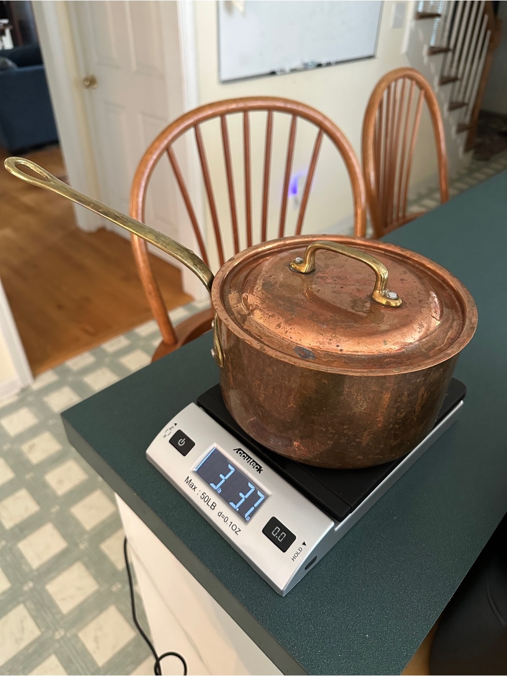 Ruffino Copper Saucepan with Brass Handle - Classic Copper Finish